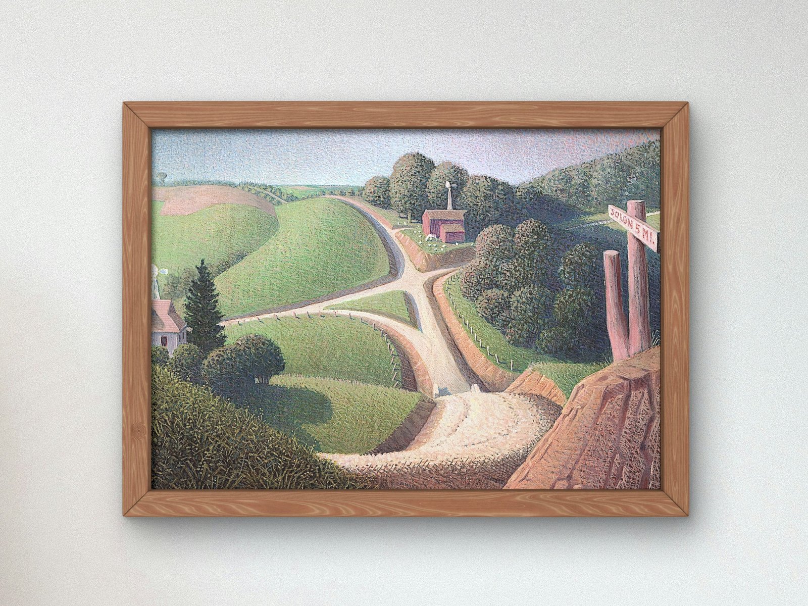 New Road by Grant Wood, 1939, Art Deco and American Modernism, fine art print