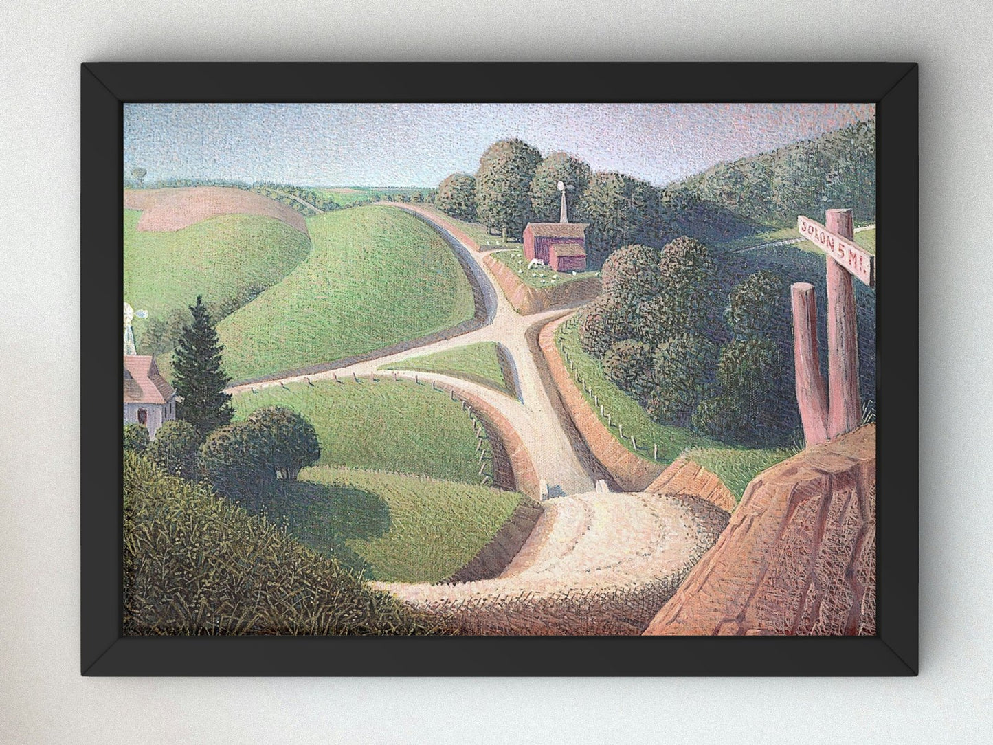 New Road by Grant Wood, 1939, Art Deco and American Modernism, fine art print