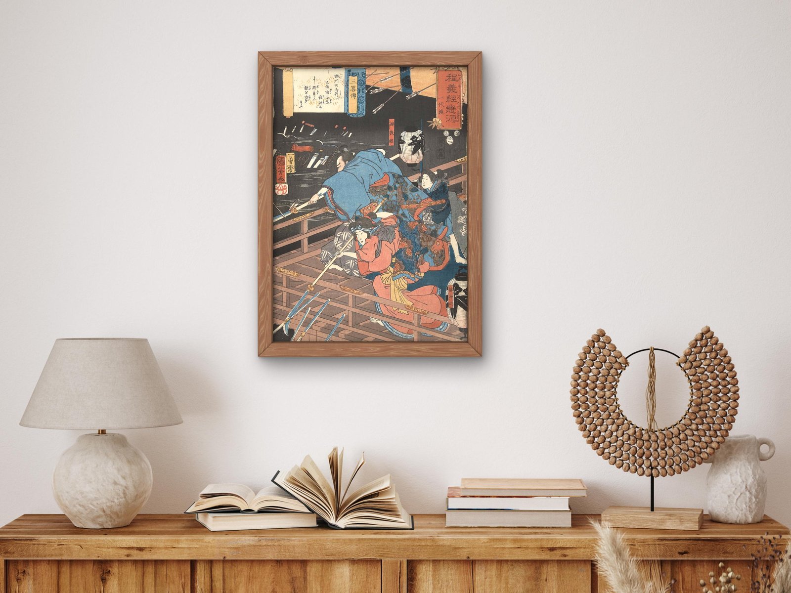 Night Attack on the Horikawa Palace by Utagawa Kuniyoshi, 1853, Japanese Woodblock Prints, fine art print