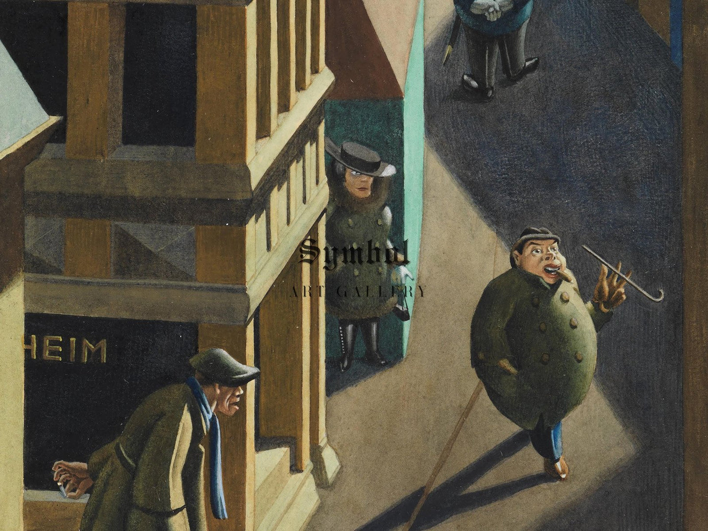 Night Street Scene by Georg Scholz, 1923, Art Deco and American Modernism, fine art print