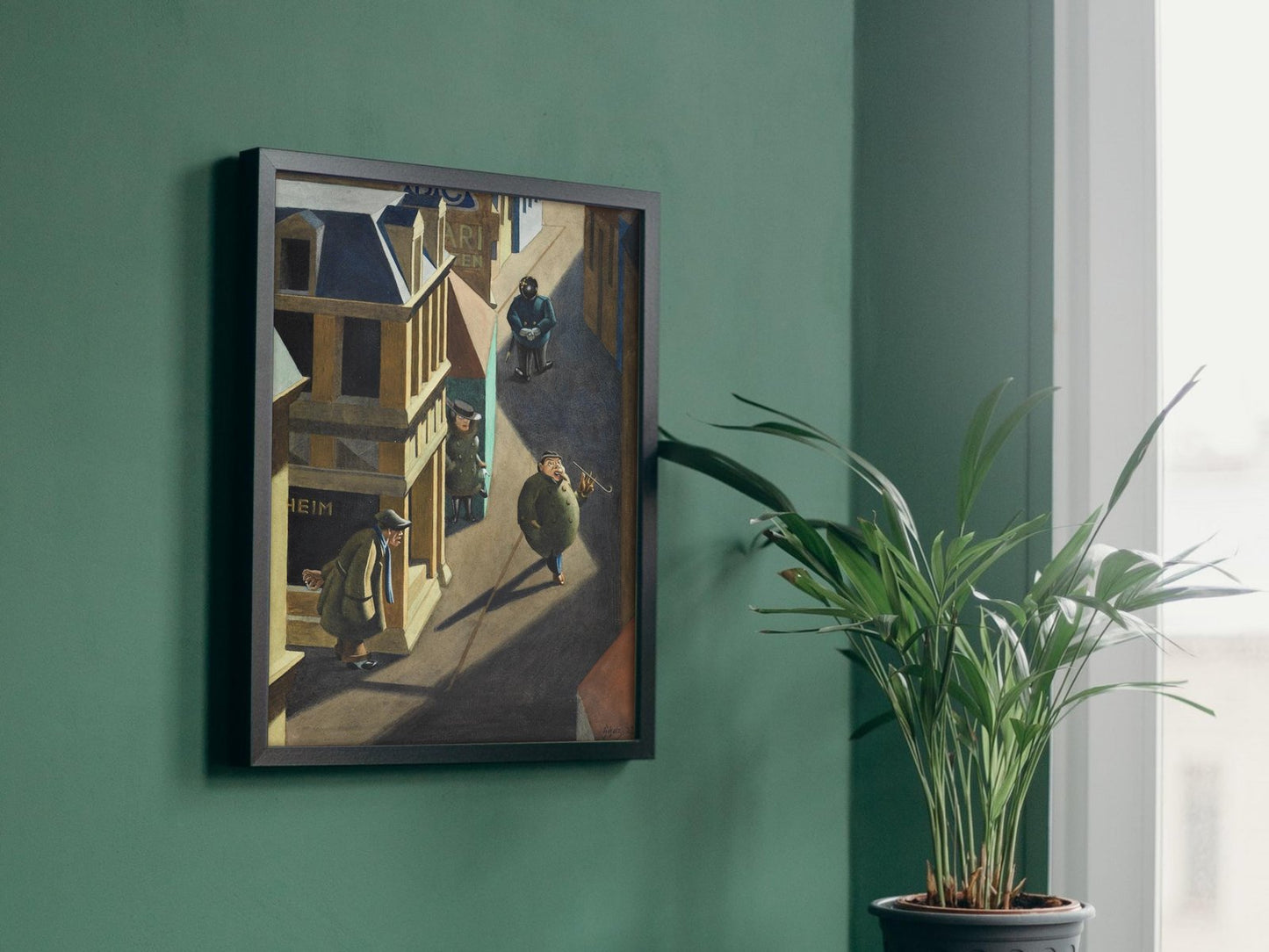 Night Street Scene by Georg Scholz, 1923, Art Deco and American Modernism, fine art print