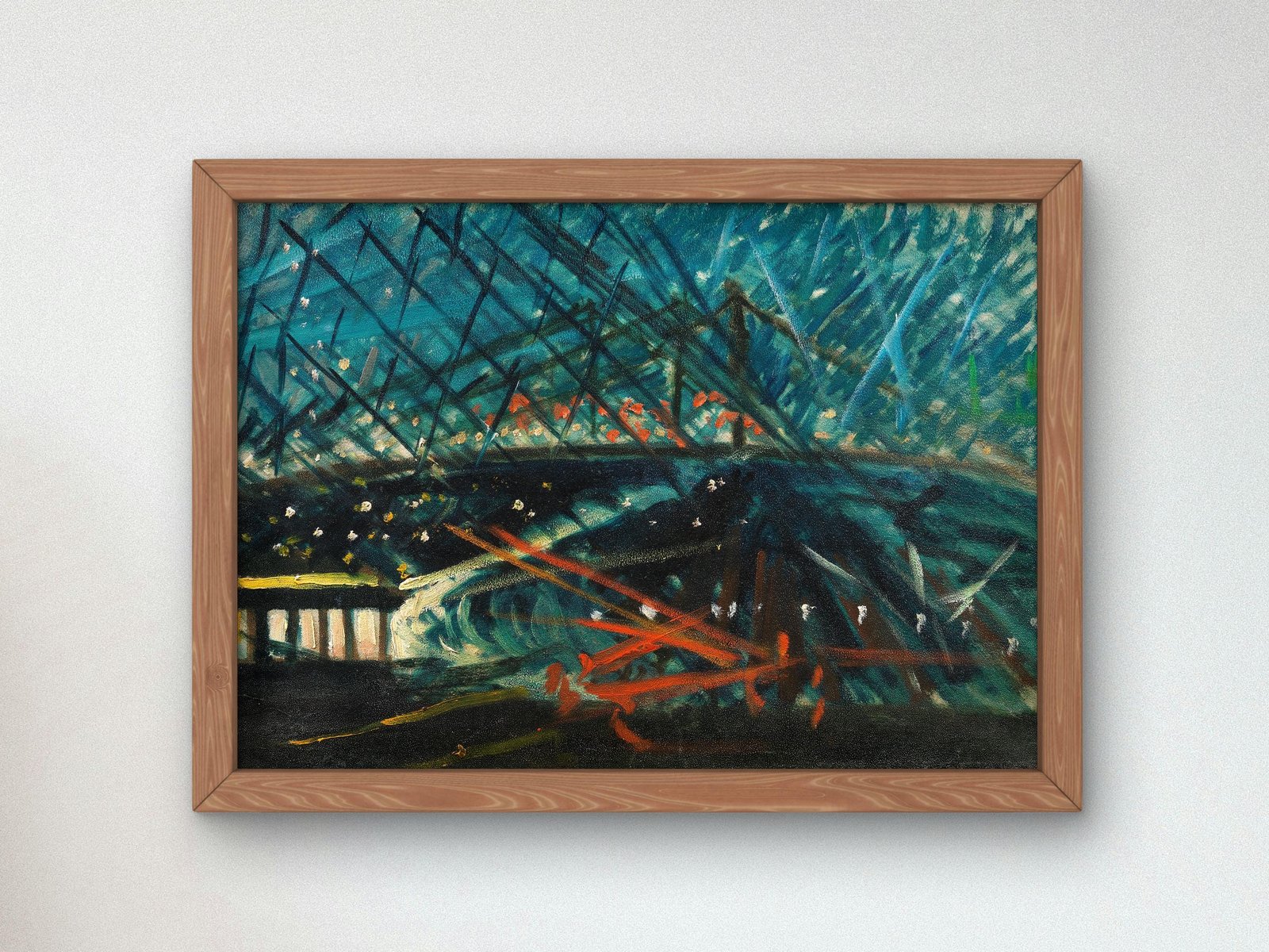 Night View of Brooklyn Bridge by Joseph Stella, 1918, Art Deco and American Modernism, fine art print
