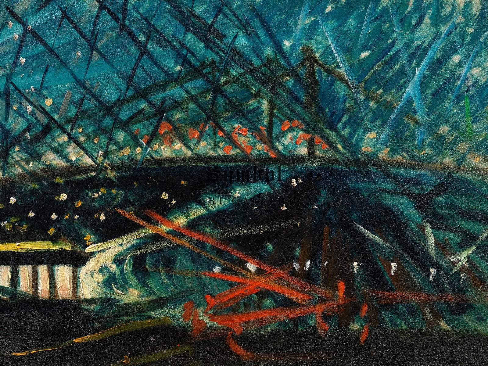 Night View of Brooklyn Bridge by Joseph Stella, 1918, Art Deco and American Modernism, fine art print