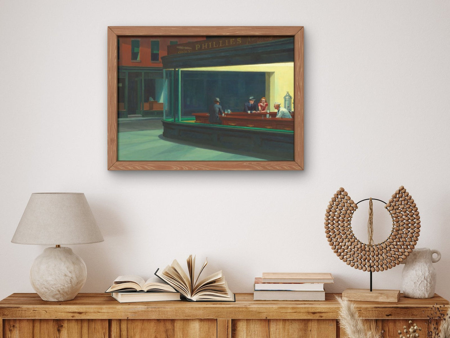 Nighthawks by Edward Hopper, 1942, Art Deco and American Modernism, fine art print