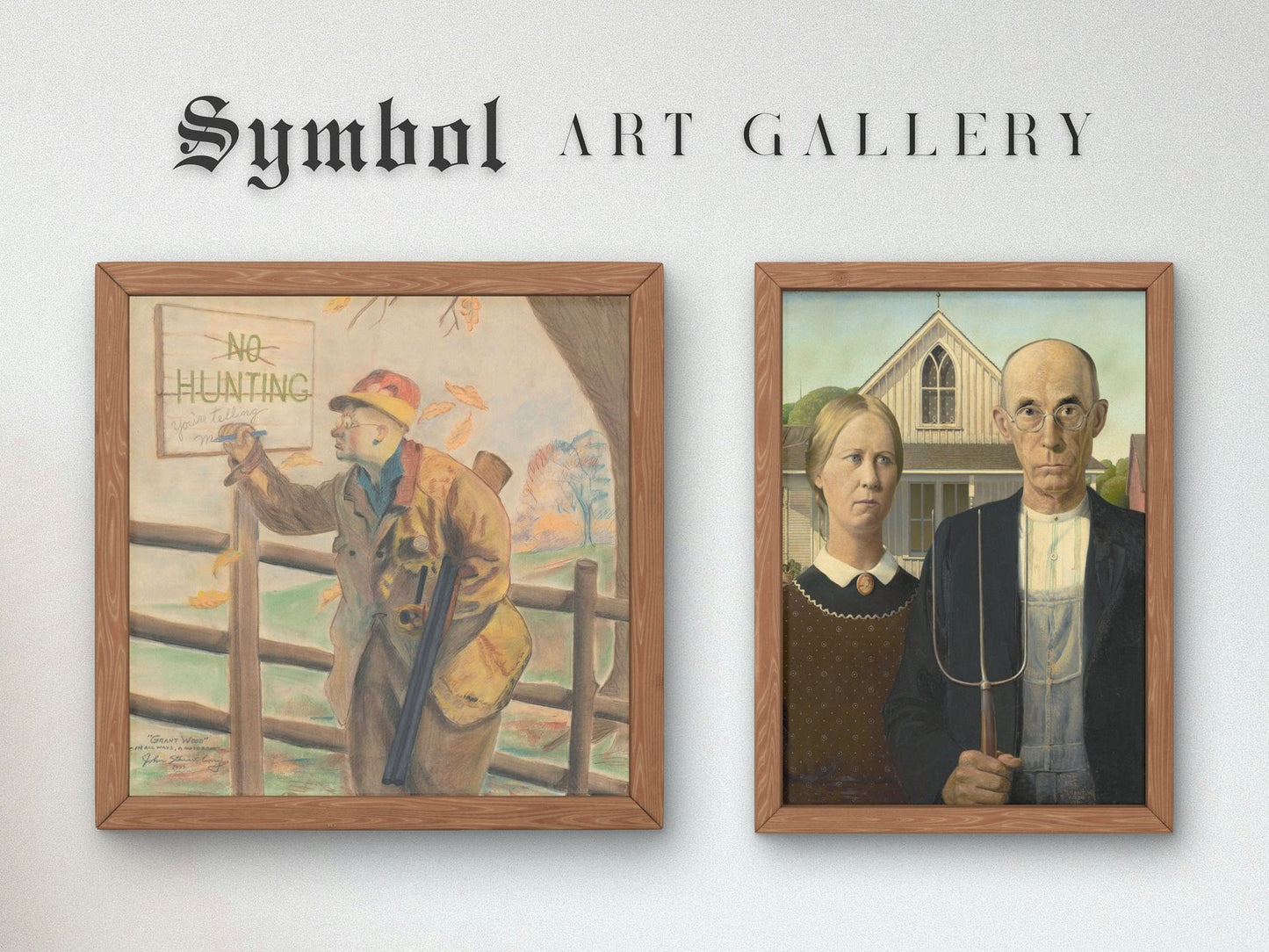 Painting by Grant Wood, American Modernism, fine art print