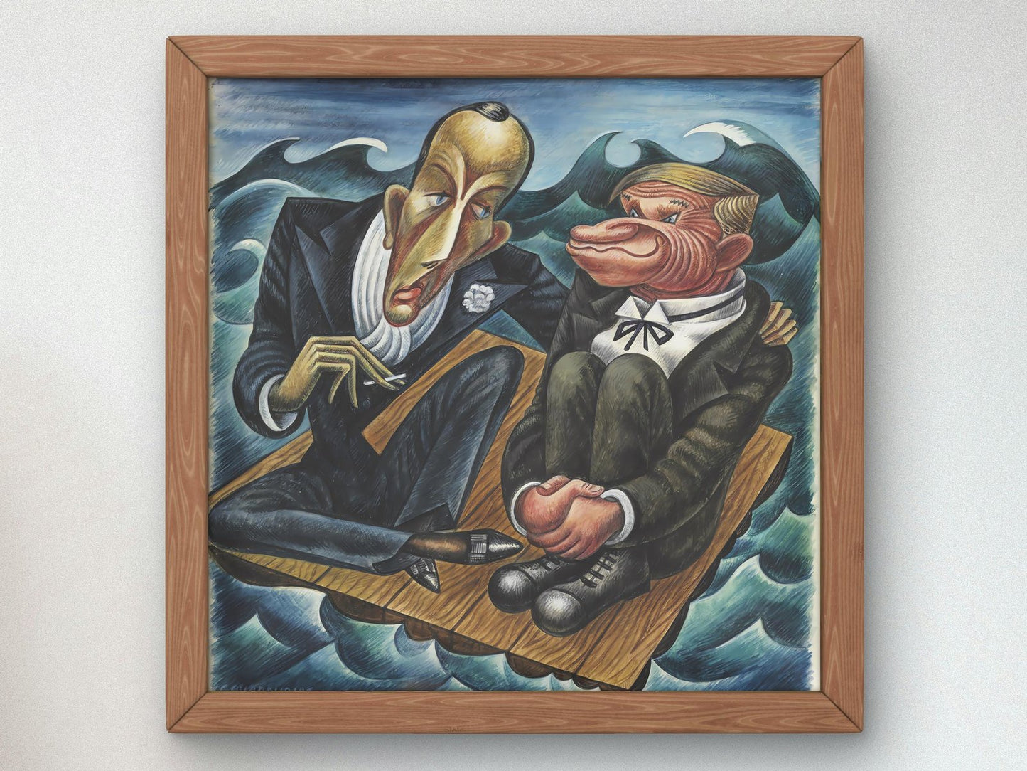 Noel Coward vs. Will Rogers by Miguel Covarrubias, 1935, Art Deco and American Modernism fine art print