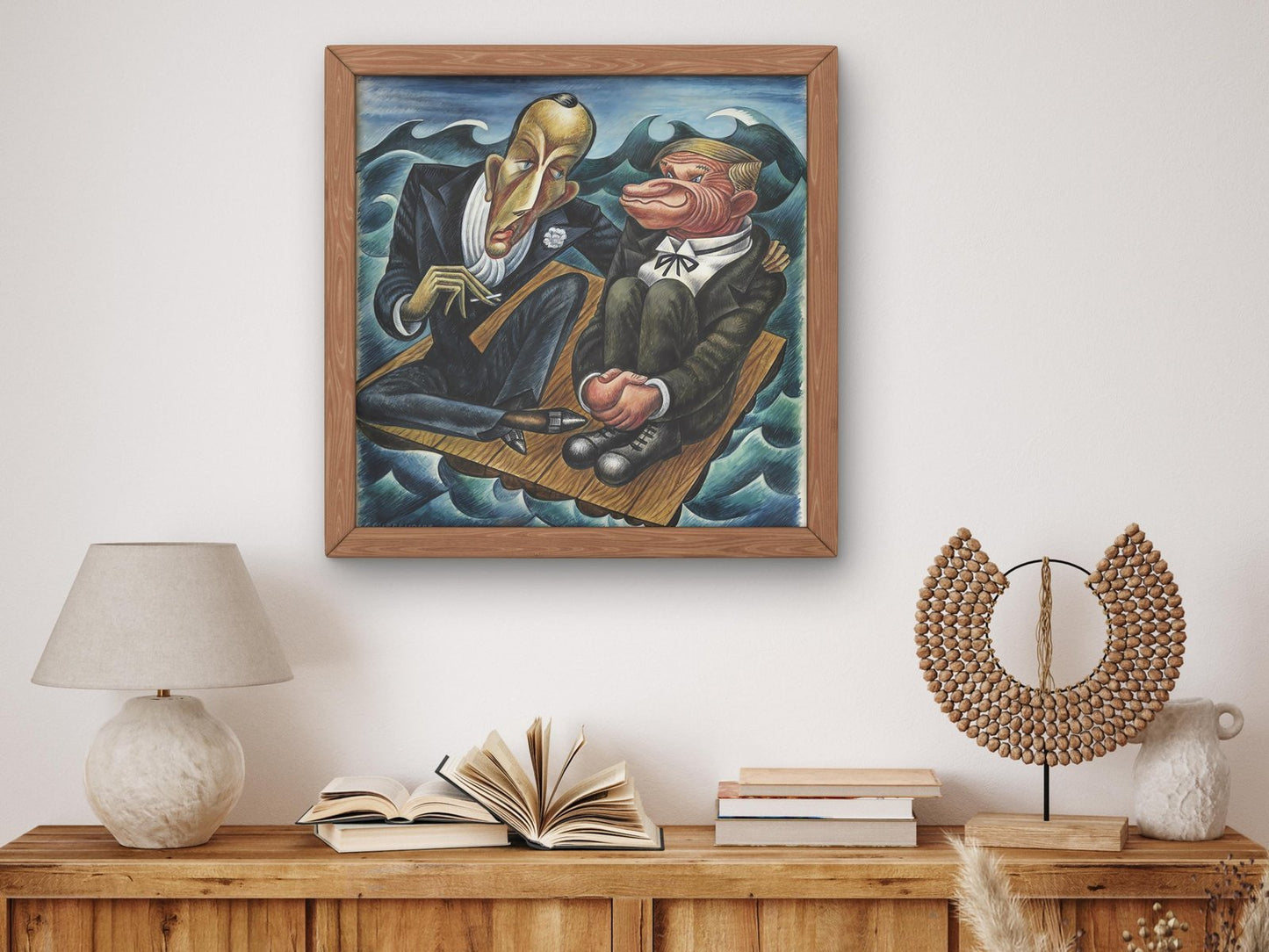 Noel Coward vs. Will Rogers by Miguel Covarrubias, 1935, Art Deco and American Modernism fine art print
