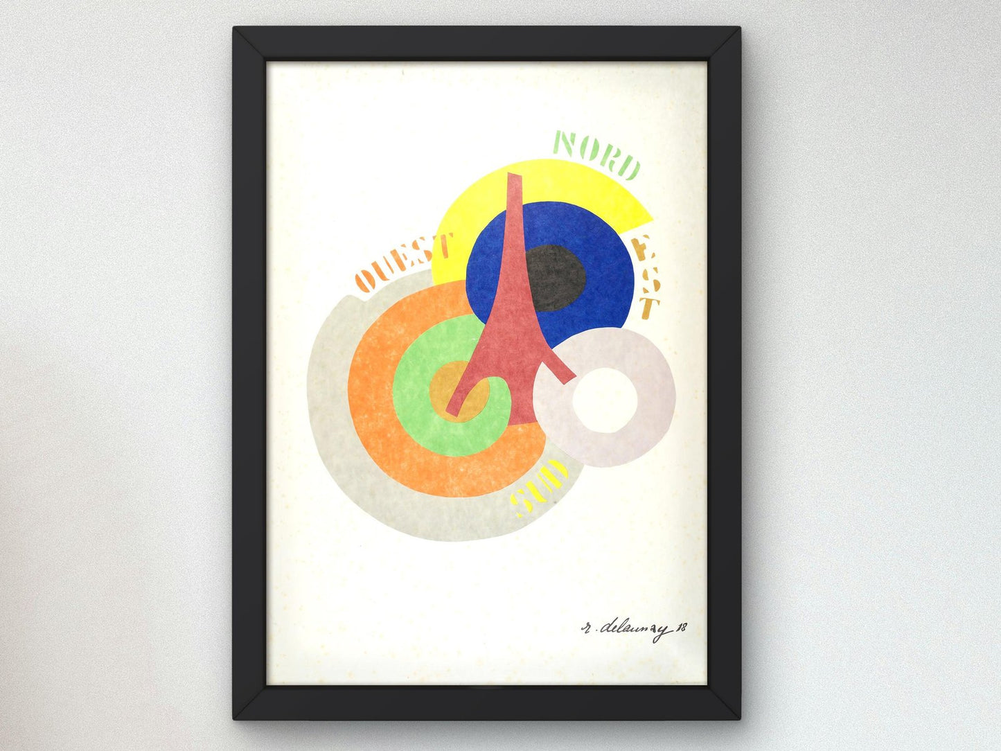 Nord Est Sud Ouest by Robert Delaunay, 1918, Cubism and Abstract Art, fine art print