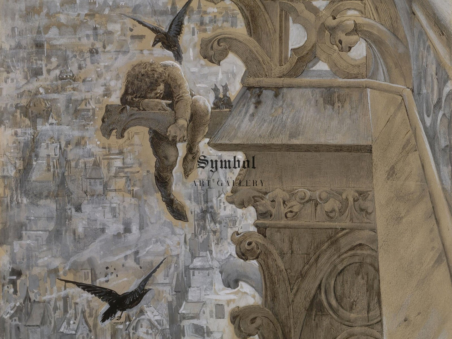 Notre Dame de Paris by Luc Olivier Merson, 1881, Art Nouveau and Belle Époque, fine art print