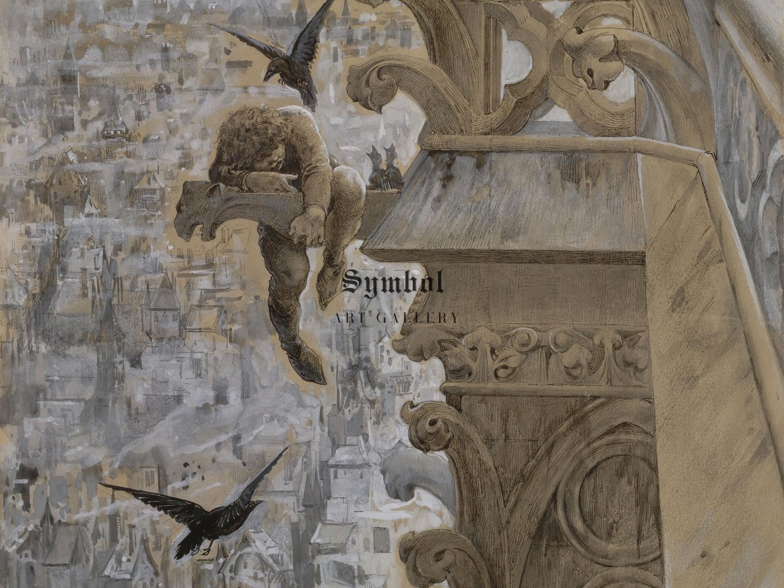 Notre Dame de Paris by Luc Olivier Merson, 1881, Art Nouveau and Belle Époque, fine art print