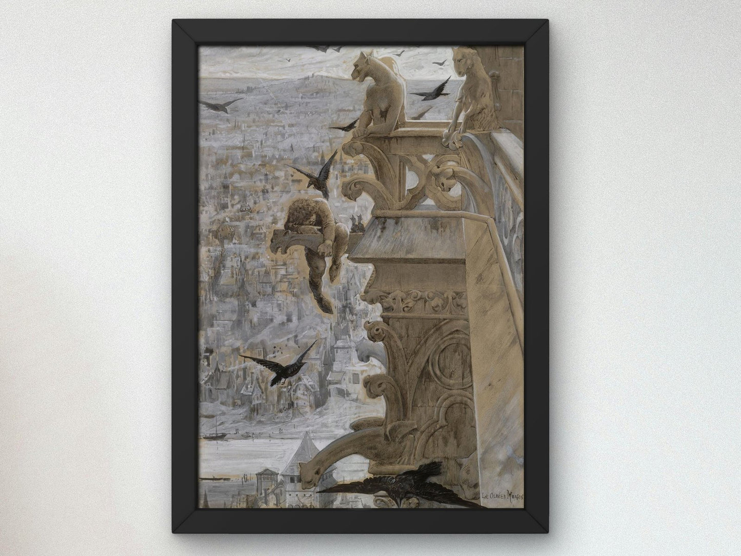 Notre Dame de Paris by Luc Olivier Merson, 1881, Art Nouveau and Belle Époque, fine art print