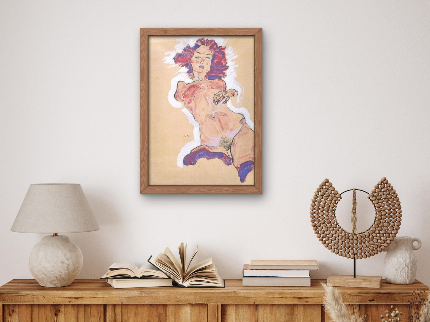 Nu Feminin by Egon Schiele, 1910, Expressionism, figure study, fine art print