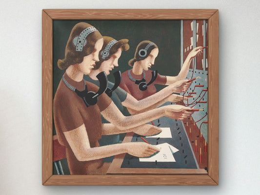 Number Please by Edward Wadsworth, 1942, Art Deco and American Modernism, fine art print
