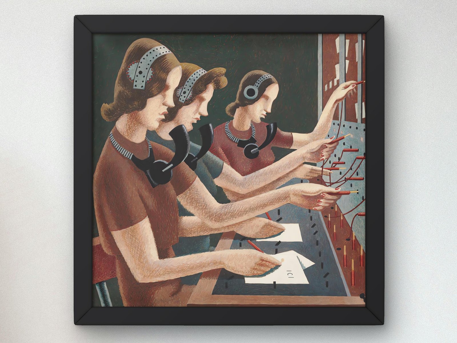 Number Please by Edward Wadsworth, 1942, Art Deco and American Modernism, fine art print