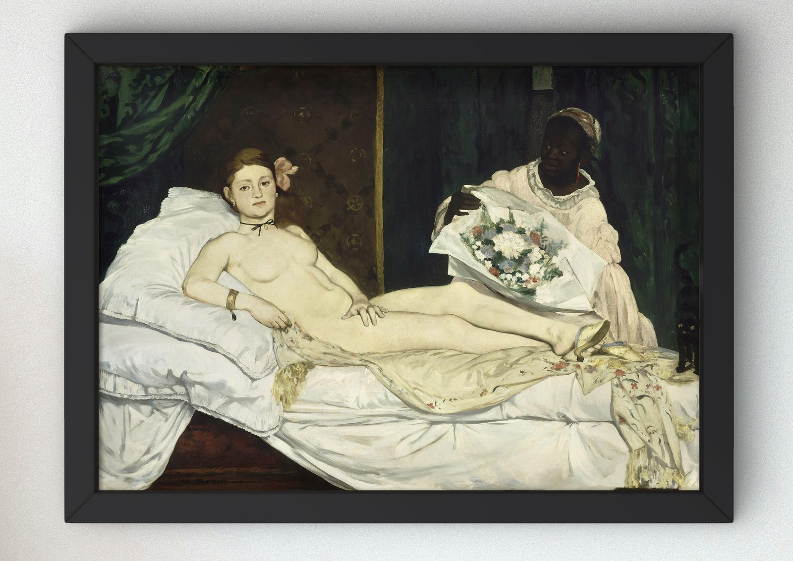Olympia by Édouard Manet, 1863, Realism and Naturalism, fine art print