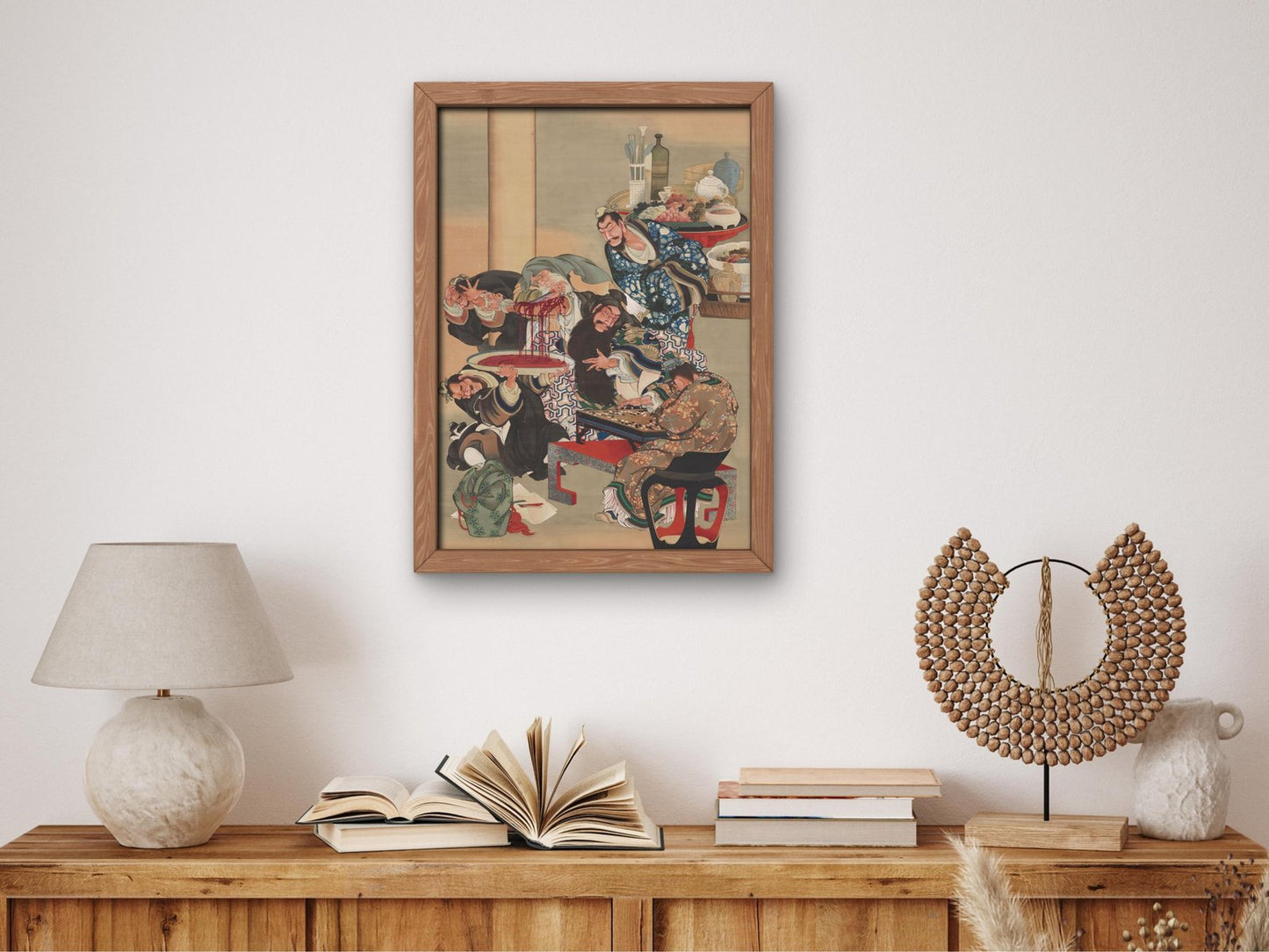 Operating on Guan Yu's Arm by Katsushika Oi, 1840, Japanese Woodblock Prints, fine art print