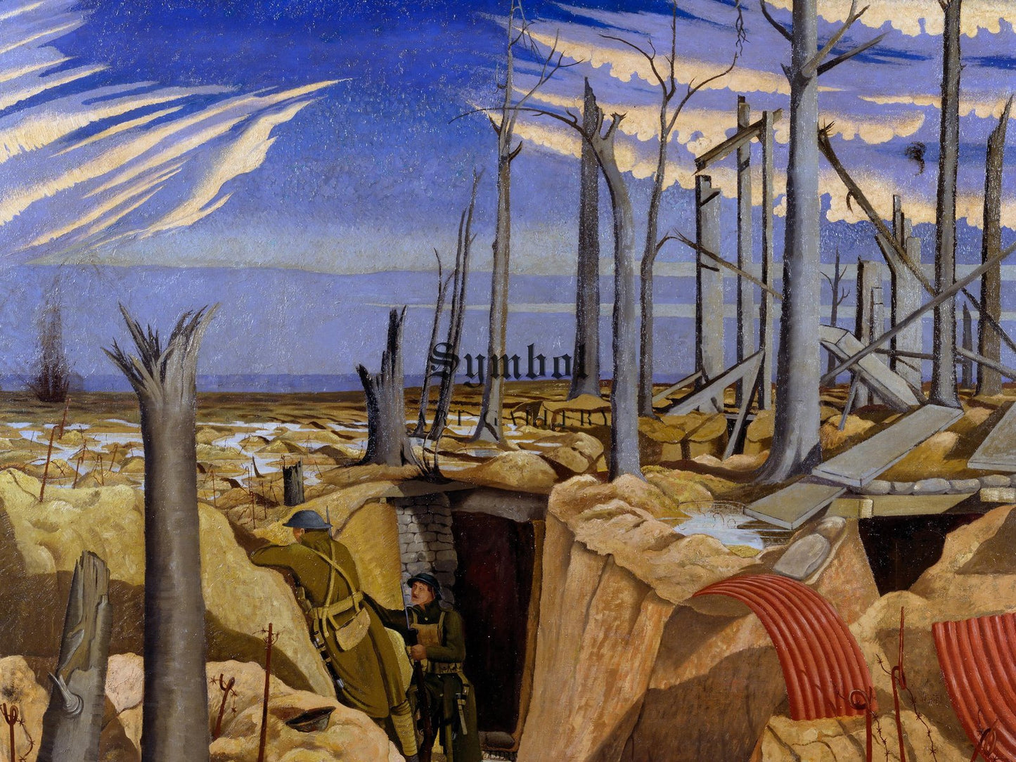 Oppy Wood Evening by John Nash, 1918, Realism and Naturalism, fine art print