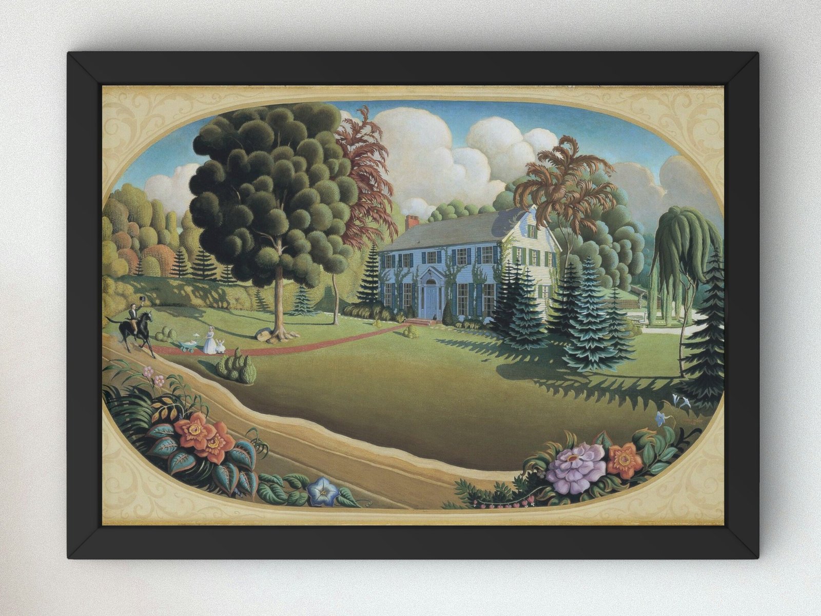 Overmantel Decoration by Grant Wood, 1930, Art Deco and American Modernism, fine art print