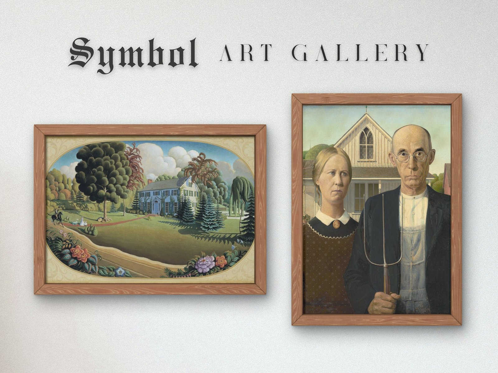 Overmantel Decoration by Grant Wood, 1930, Art Deco and American Modernism, fine art print