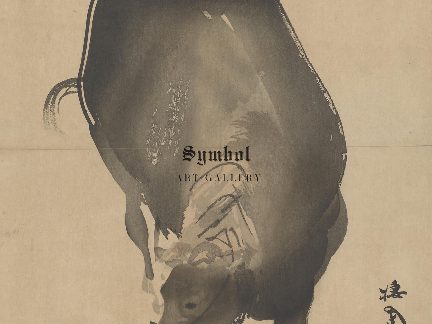 Ox by Takeuchi Seihō, 1901, Japanese Woodblock Prints, fine art print