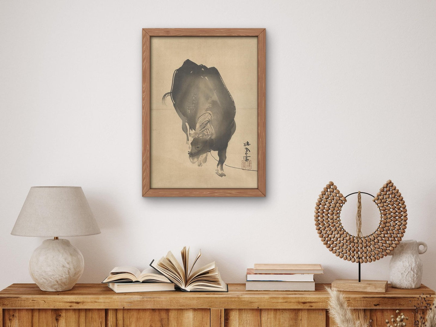 Ox by Takeuchi Seihō, 1901, Japanese Woodblock Prints, fine art print