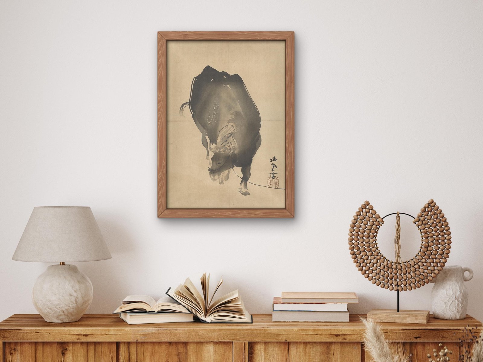 Ox by Takeuchi Seihō, 1901, Japanese Woodblock Prints, fine art print
