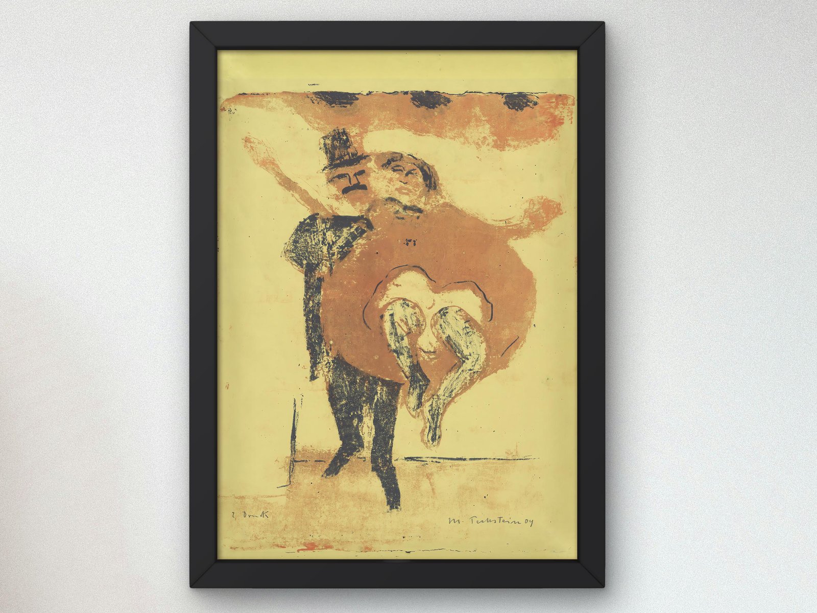 Pair of Dancers by Max Pechstein, 1909, Expressionism and Fauvism, fine art print