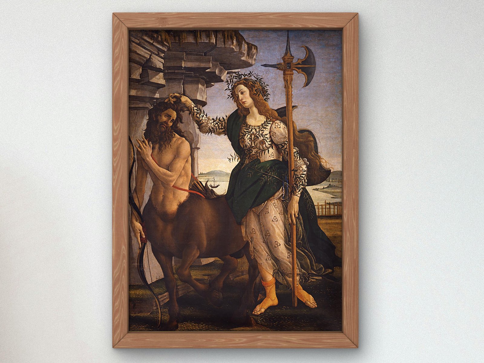 Pallas and the Centaur by Sandro Botticelli, 1482, Renaissance, fine art print