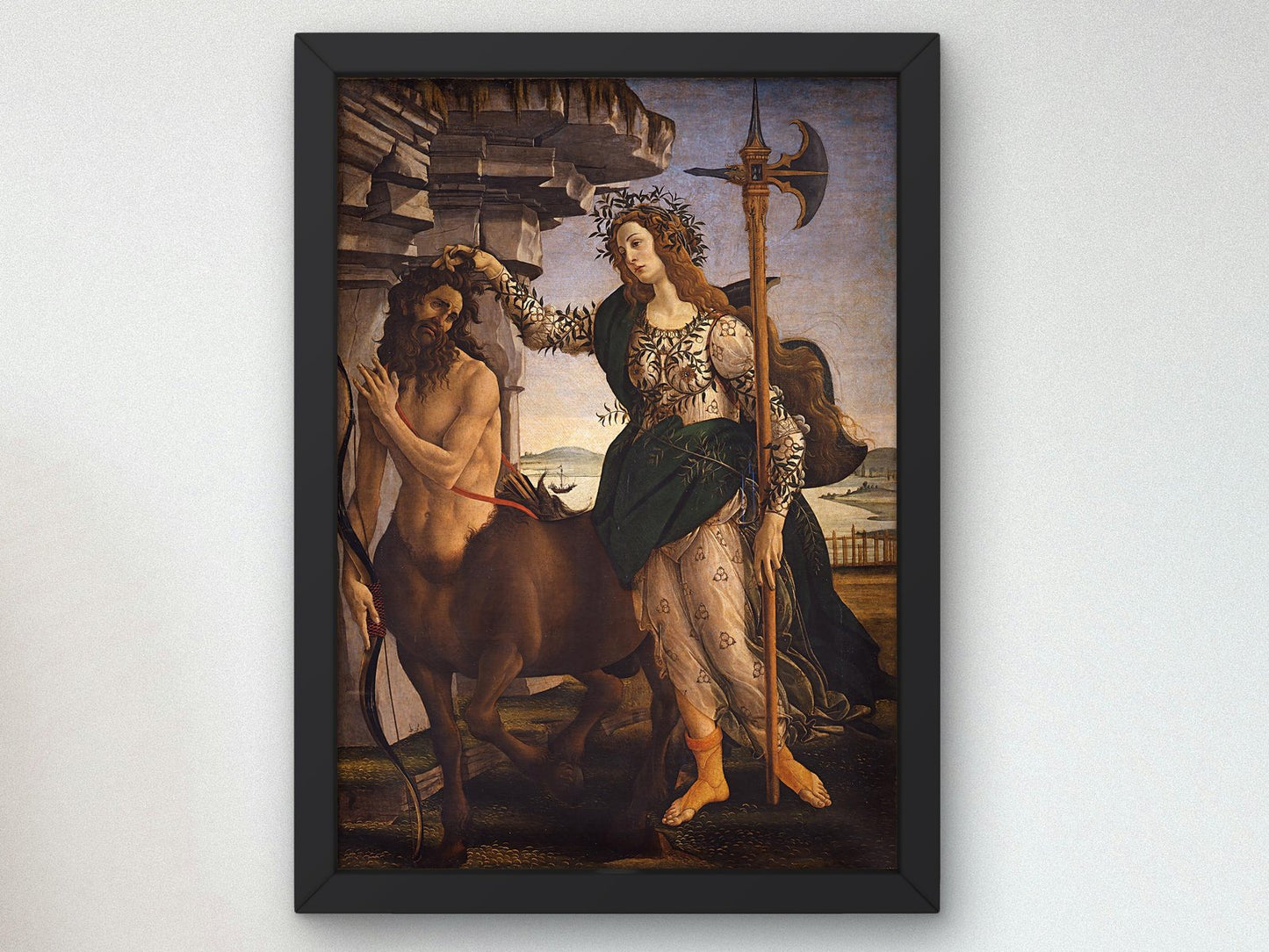 Pallas and the Centaur by Sandro Botticelli, 1482, Renaissance, fine art print