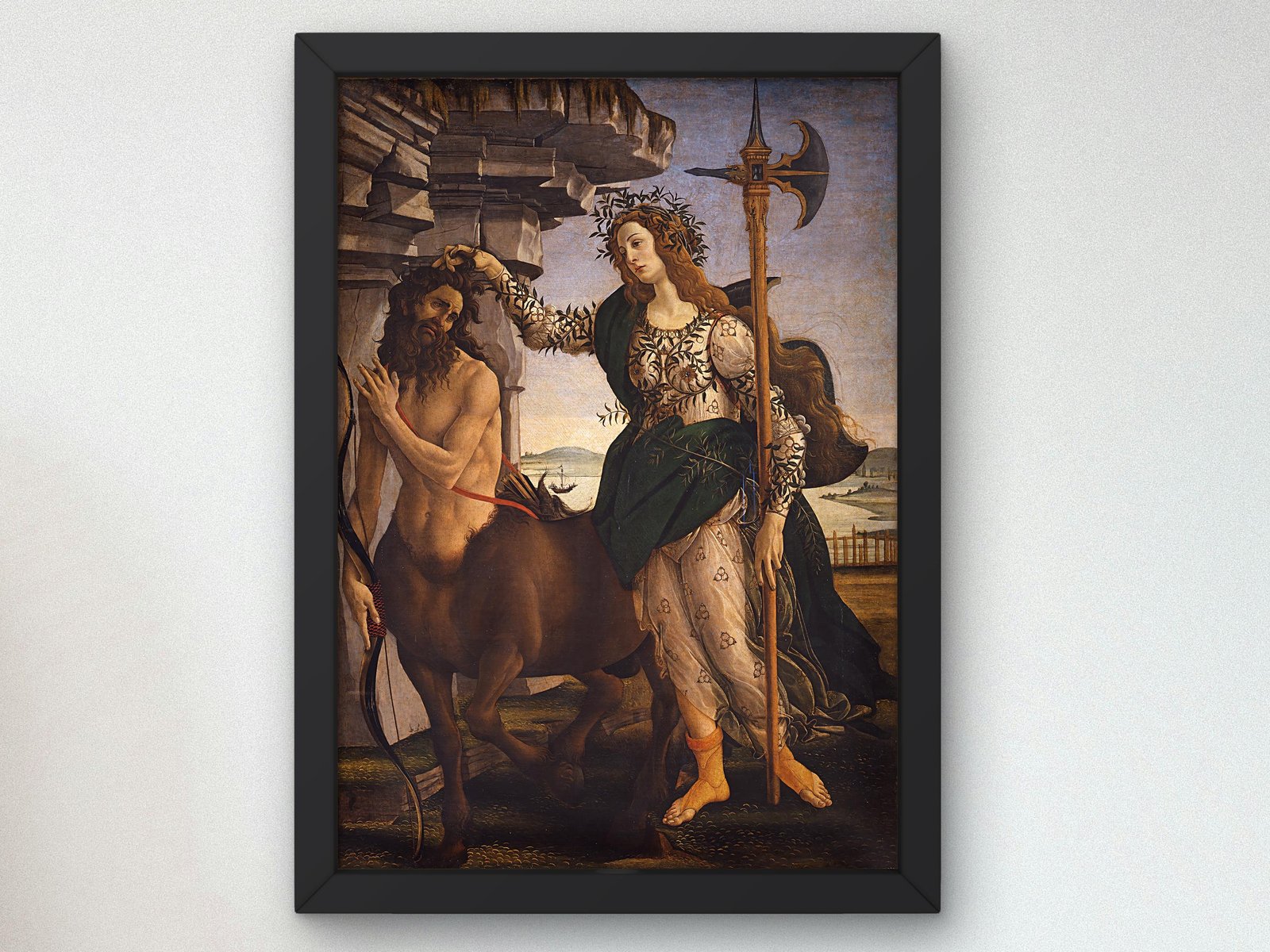 Pallas and the Centaur by Sandro Botticelli, 1482, Renaissance, fine art print