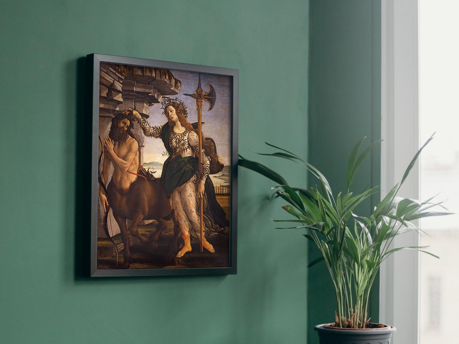 Pallas and the Centaur by Sandro Botticelli, 1482, Renaissance, fine art print