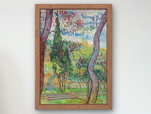Parc de l'hôpital Saint-Paul by Vincent van Gogh, 1889, Post-Impressionism, fine art print