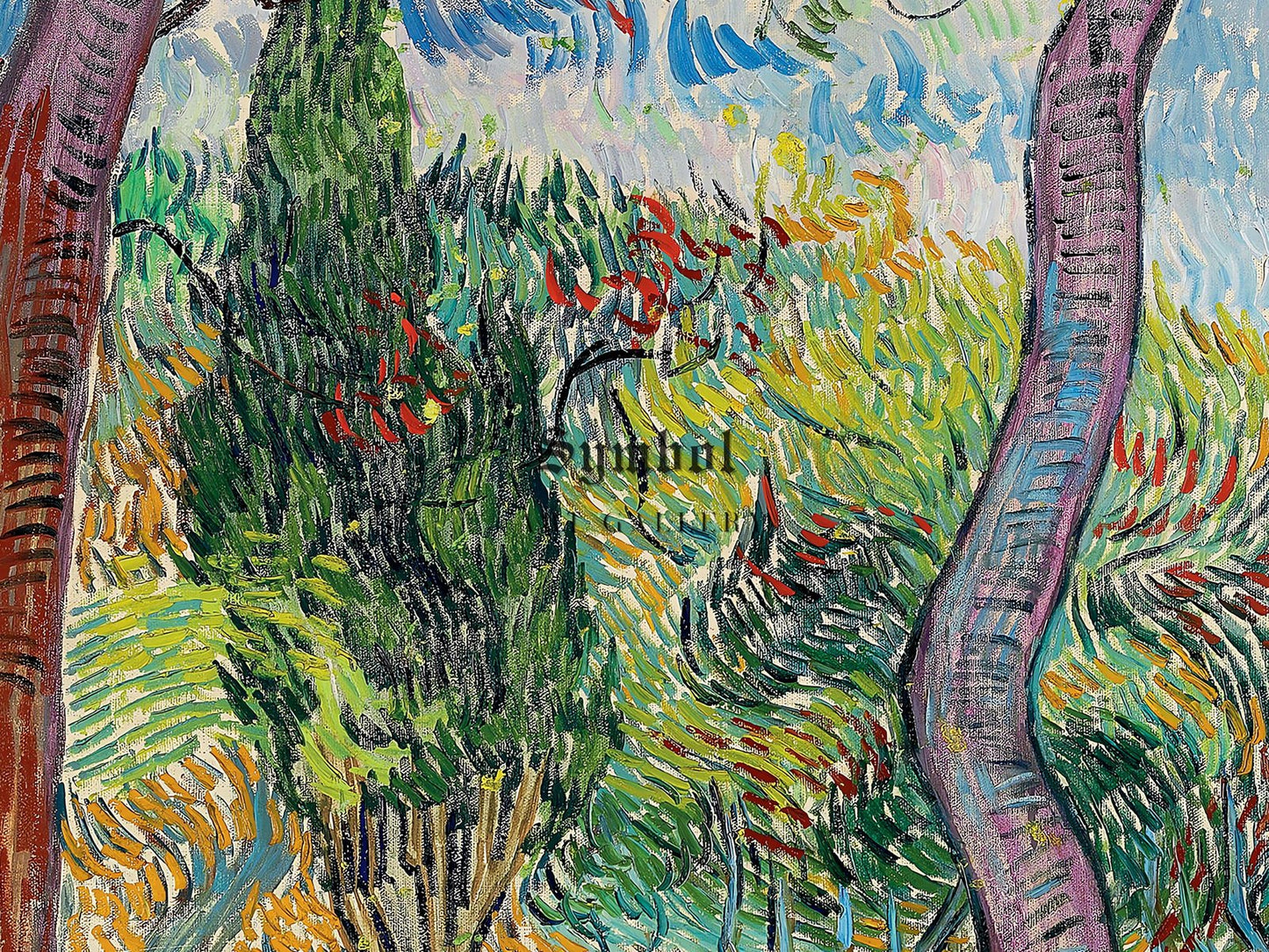 Parc de l'hôpital Saint-Paul by Vincent van Gogh, 1889, Post-Impressionism, fine art print