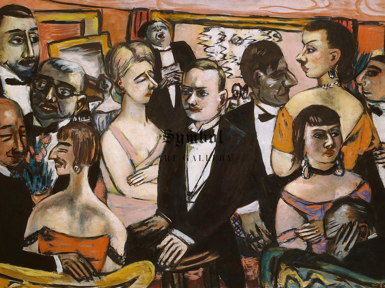 Paris Society by Max Beckmann, 1931, Expressionism, fine art print