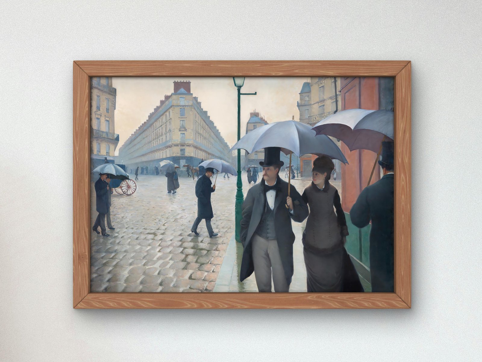 Paris Street, Rainy Day by Gustave Caillebotte, 1877, Realism, fine art print