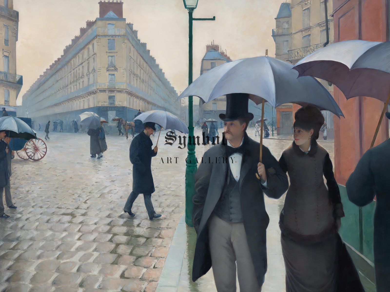 Paris Street, Rainy Day by Gustave Caillebotte, 1877, Realism, fine art print