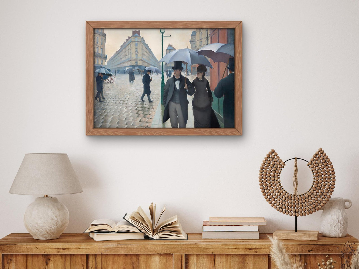 Paris Street, Rainy Day by Gustave Caillebotte, 1877, Realism, fine art print