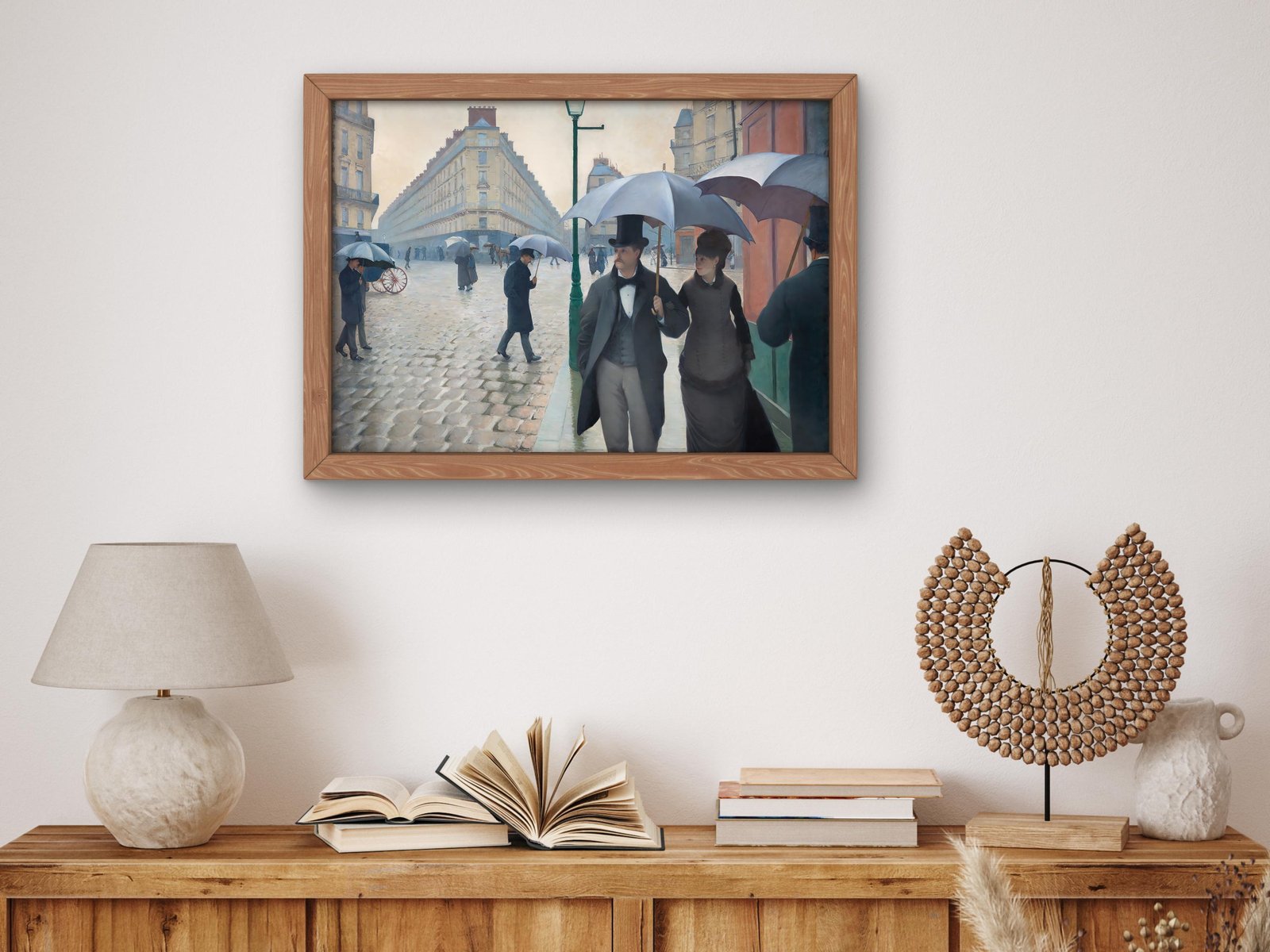Paris Street, Rainy Day by Gustave Caillebotte, 1877, Realism, fine art print