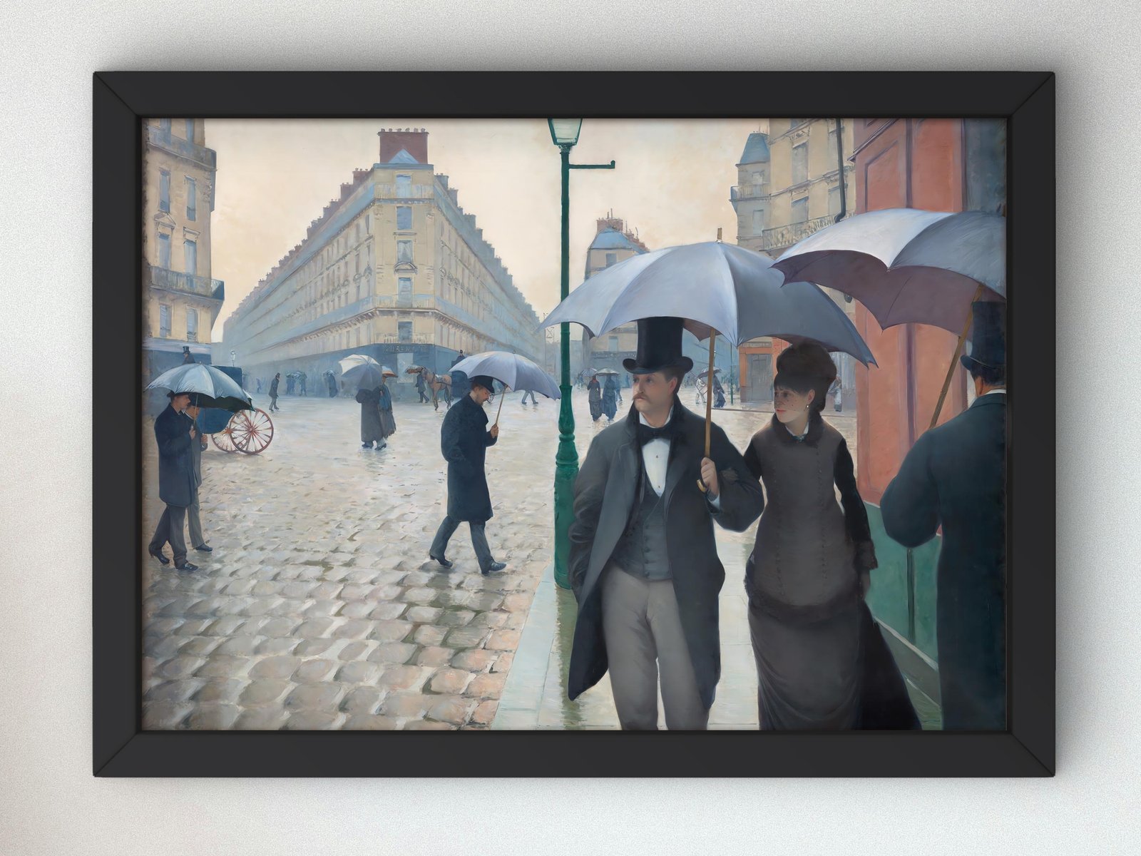 Paris Street, Rainy Day by Gustave Caillebotte, 1877, Realism, fine art print