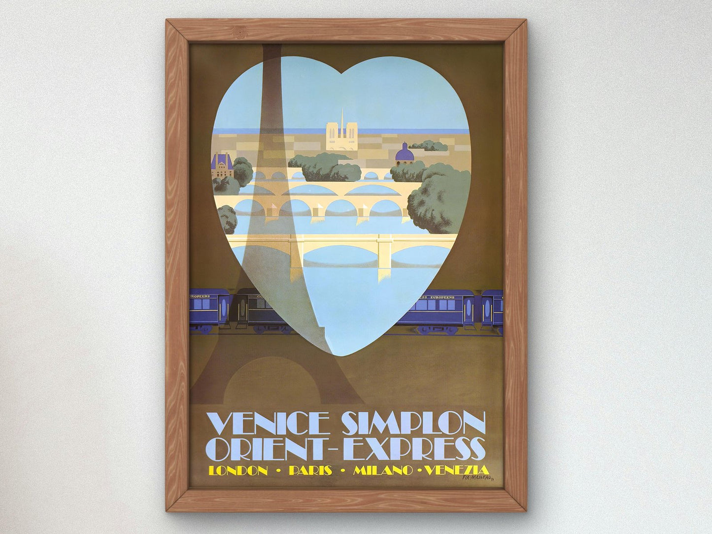 Paris Venice Simplon Orient Express by Pierre Fix-Masseau, 1930, Art Deco, fine art print