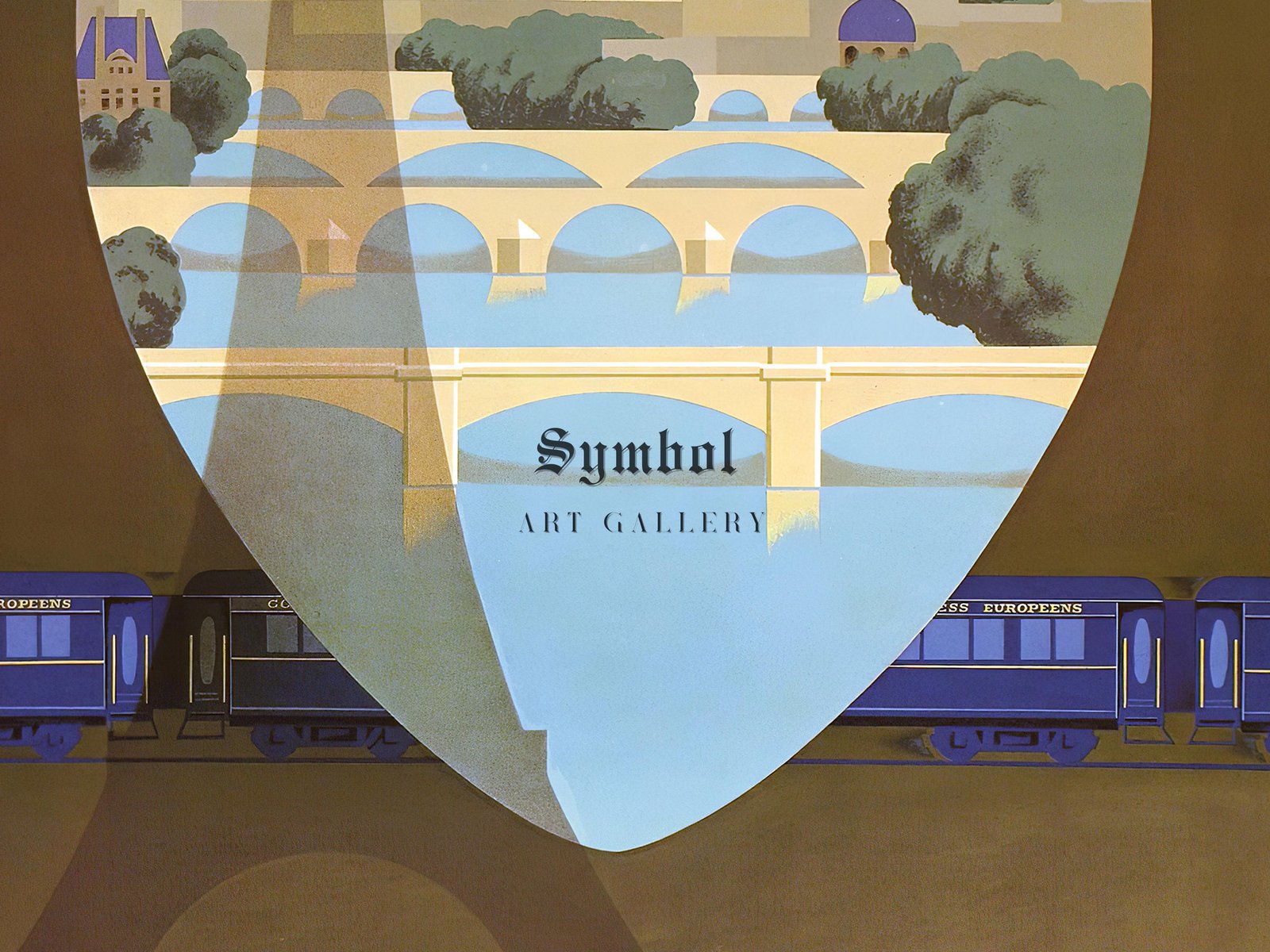 Paris Venice Simplon Orient Express by Pierre Fix-Masseau, 1930, Art Deco, fine art print
