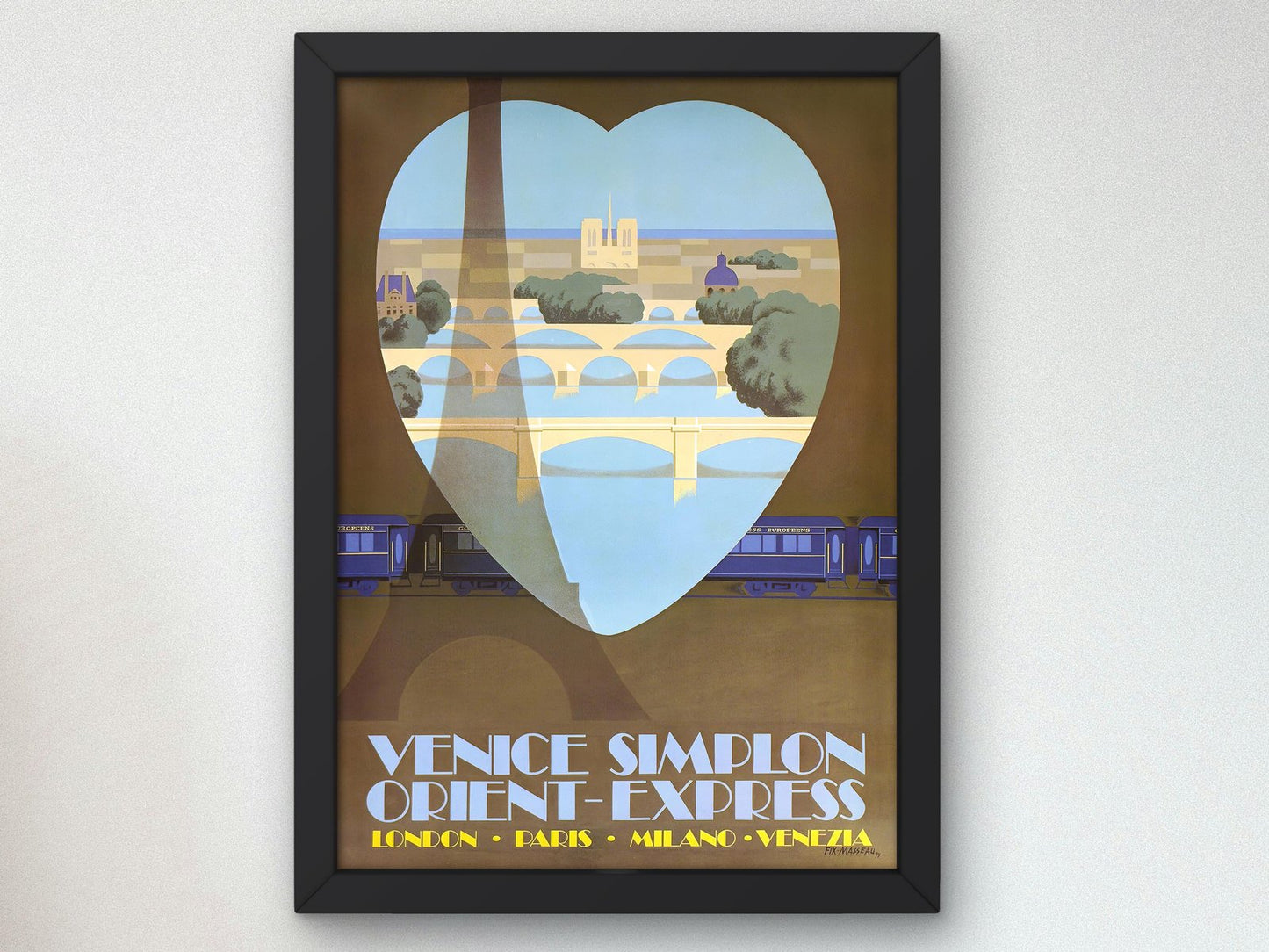 Paris Venice Simplon Orient Express by Pierre Fix-Masseau, 1930, Art Deco, fine art print