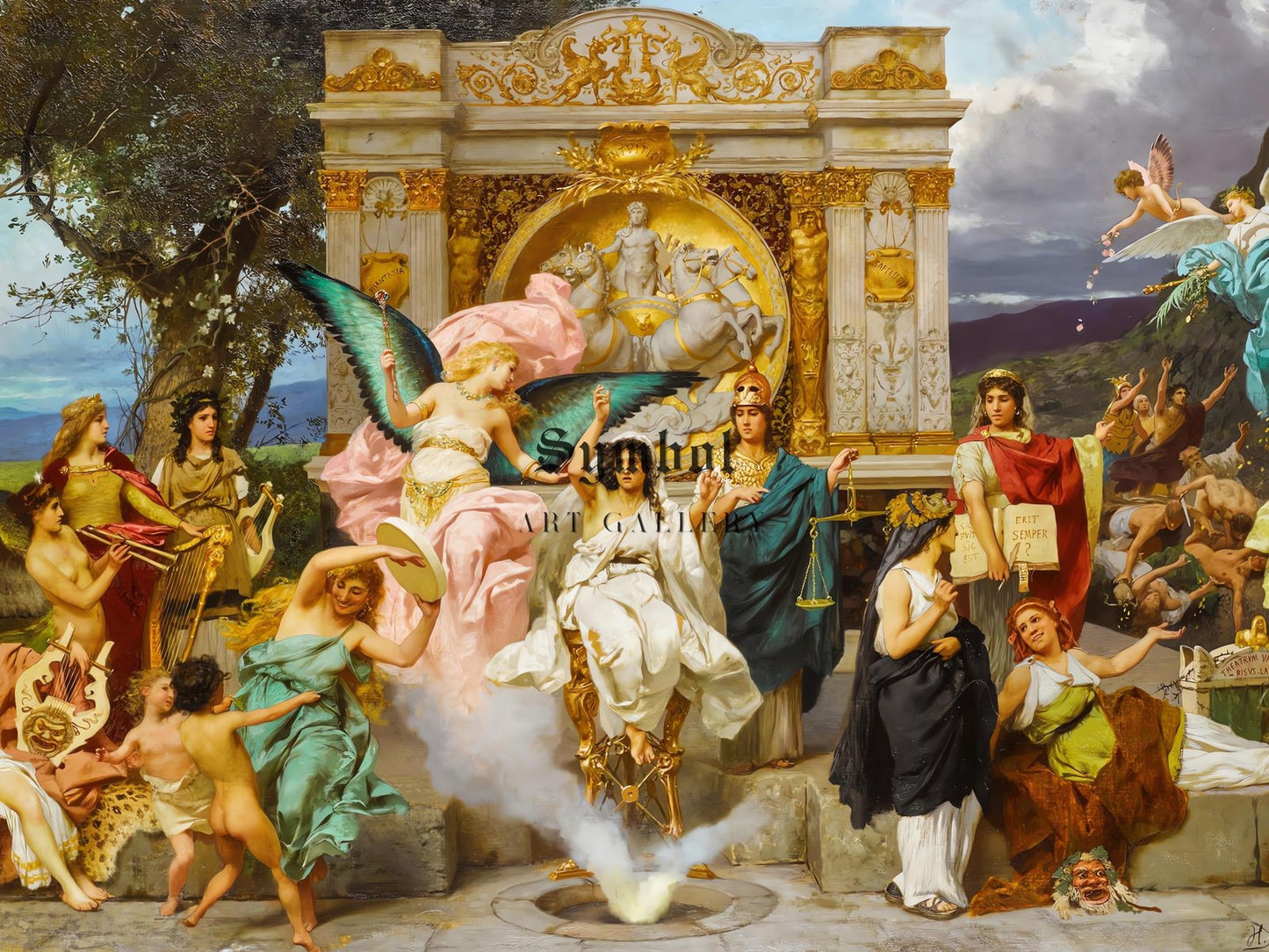 Parnassus by Henryk Siemiradzki, 1875, Romanticism and Classical Landscapes, fine art print