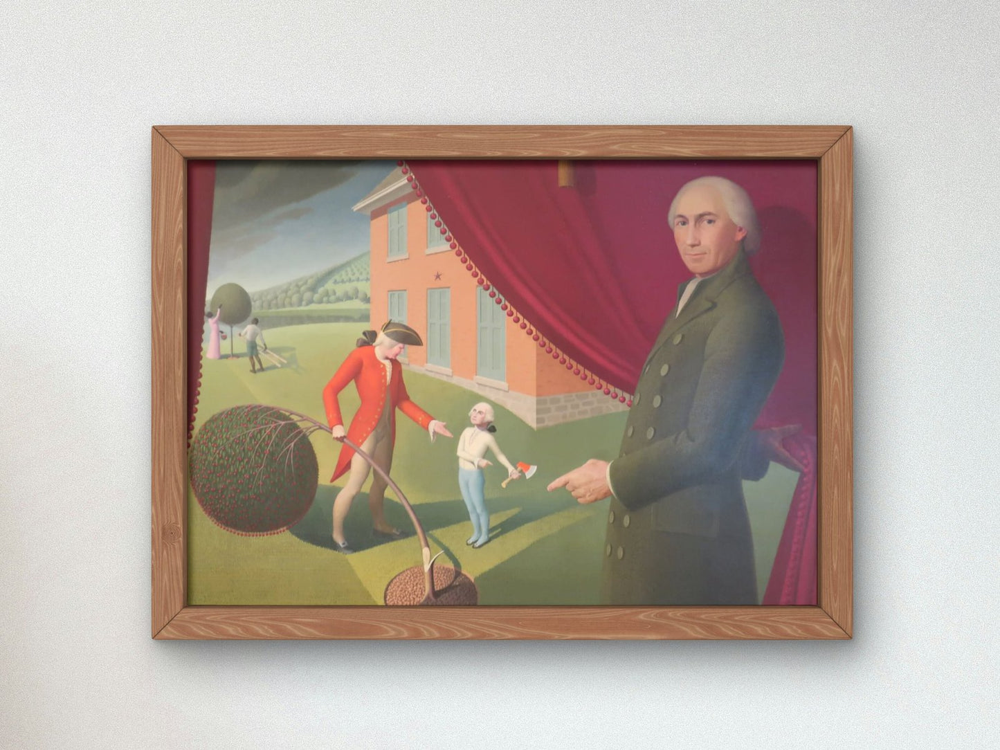 Parson Weems' Fable by Grant Wood, 1939, American Regionalism, fine art print