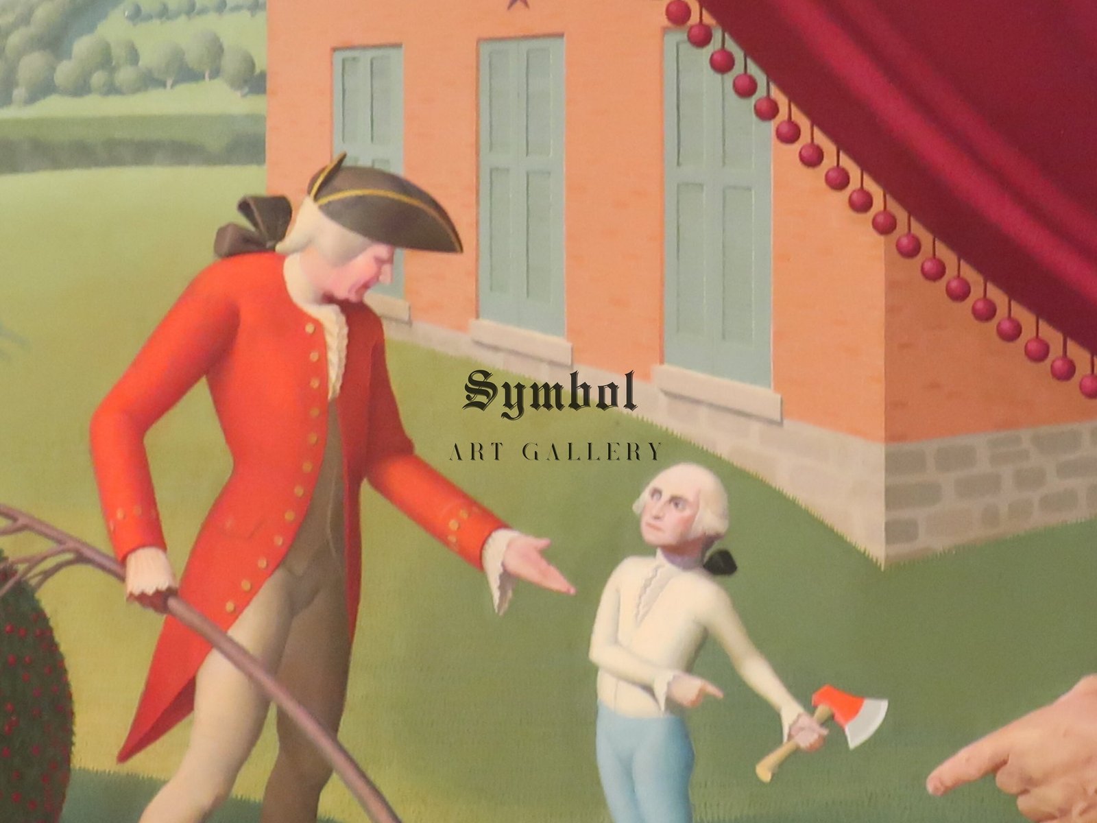 Parson Weems' Fable by Grant Wood, 1939, American Regionalism, fine art print