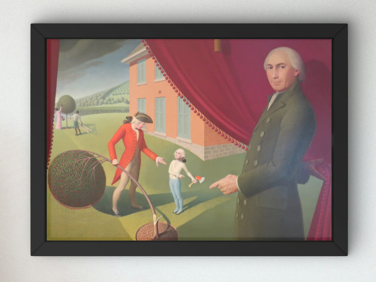 Parson Weems' Fable by Grant Wood, 1939, American Regionalism, fine art print