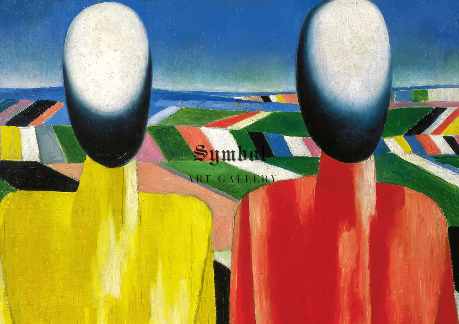 Peasants by Kazimir Malevich, 1930, Futurism and Constructivism, fine art print