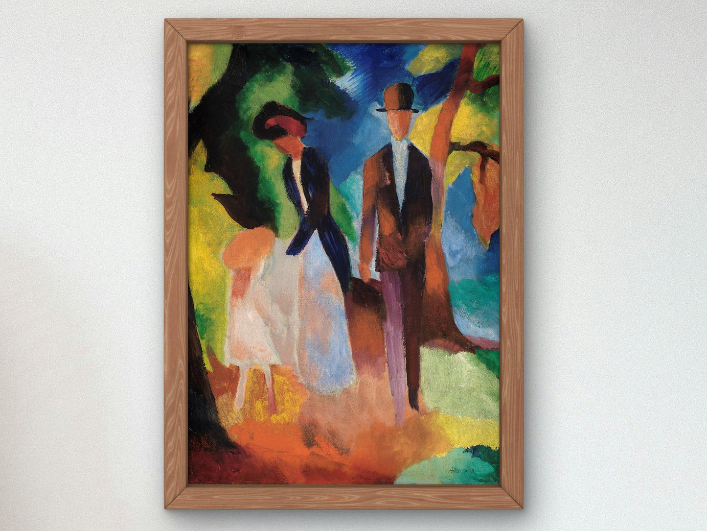 People by the Blue Lake by August Macke, 1913, Expressionism and Fauvism, fine art print