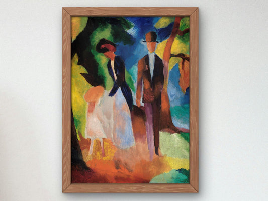 People by the Blue Lake by August Macke, 1913, Expressionism and Fauvism, fine art print