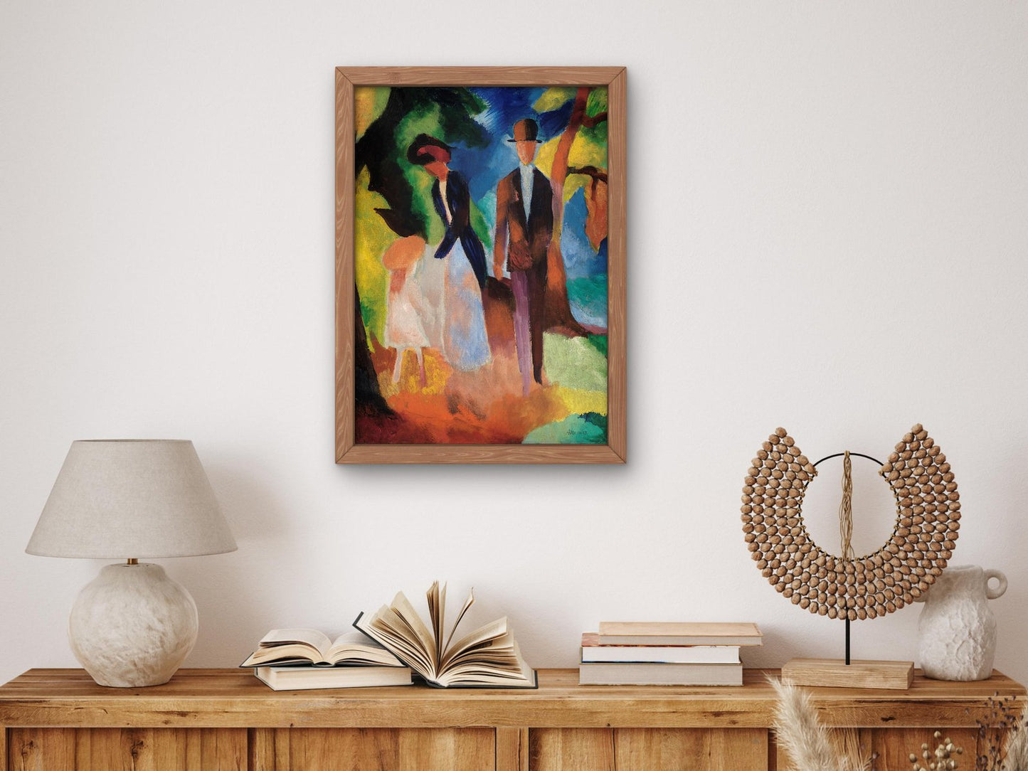 People by the Blue Lake by August Macke, 1913, Expressionism and Fauvism, fine art print